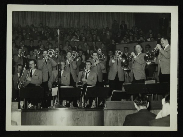 The Stan Kenton Orchestra in concert, 1956. Artist: Denis Williams