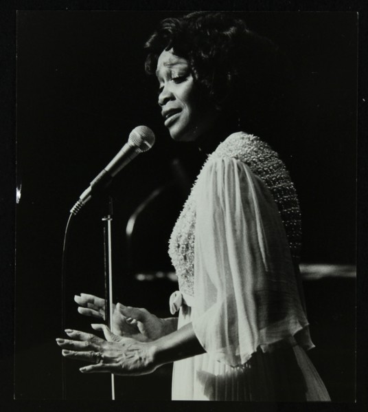 Singer Selena Jones on stage at the Forum Theatre, Hatfield, Hertfordshire, 1979. Artist: Denis Williams
