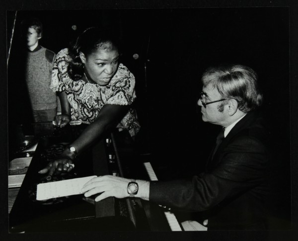 Singer Carrie Smith with her pianist Lou Stein, Forum Theatre, Hatfield, Hertfordshire, 1978. Artist: Denis Williams