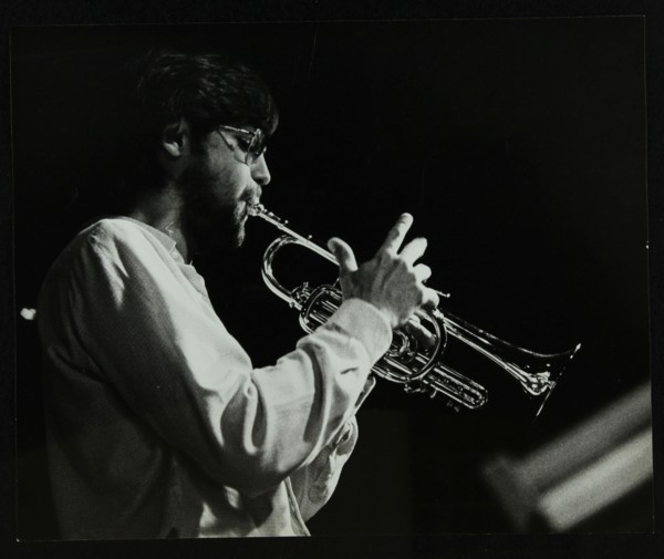 Guy Barker playing the trumpet at The Stables, Wavendon, Buckinghamshire. Artist: Denis Williams