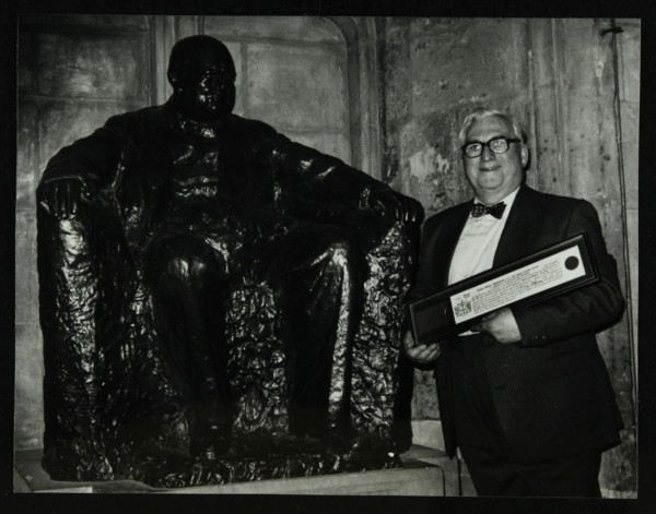 Dennis Matthews, publisher of jazz magazine Crescendo, at the Guildhall, London, 1992. Artist: Denis Williams