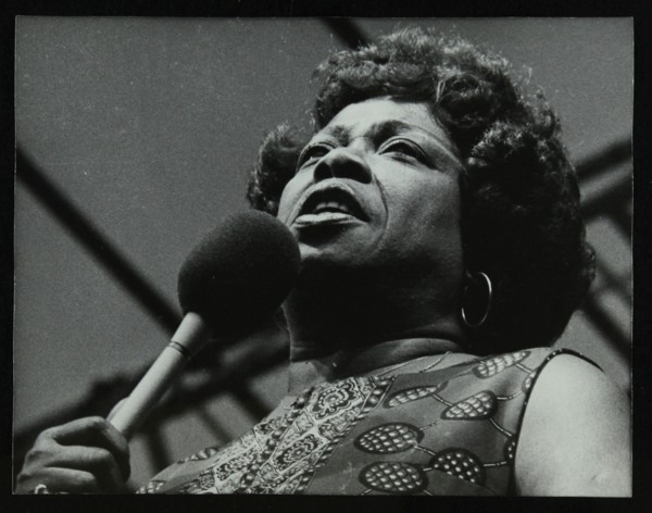 American singer Sarah Vaughan at the Capital Radio Jazz Festival, Knebworth, Hertfordshire, 1981. Artist: Denis Williams