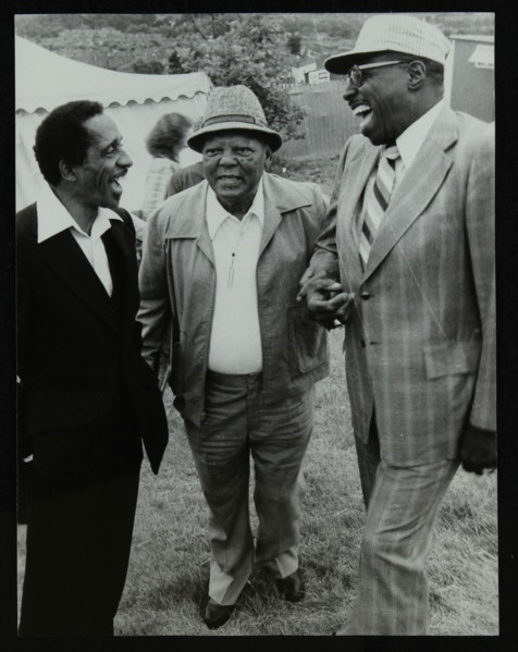 Milt Jackson, Budd Johnson and Major Holley at the Capital Radio Jazz Festival, London, 1979. Artist: Denis Williams