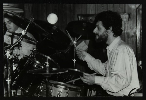 Drummer Simon Morton playing at the Torrington Jazz Club, Finchley, London, 1988. Artist: Denis Williams