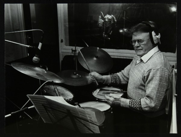 Drummer Bobby Orr at the Ted Taylor recording studio, London, 12 January 1988. Artist: Denis Williams