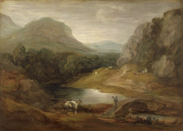 'Rocky landscape with a bridge', 1783-1785. Artist: Thomas Gainsborough.