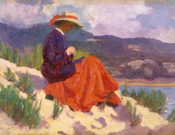'The red dress', 1893-1934. Artist: Christopher Williams