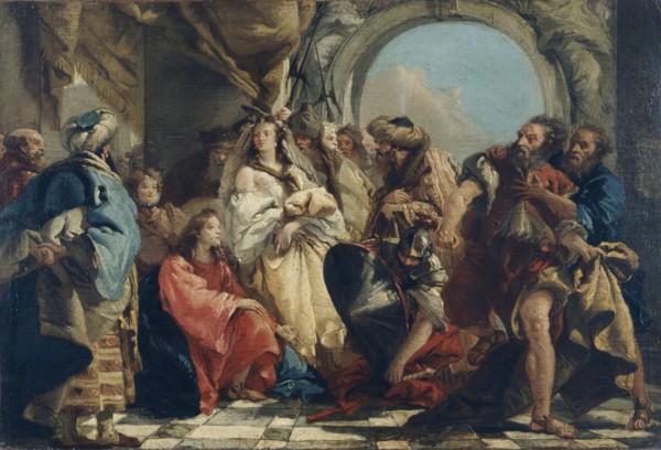 'Christ and the woman taken in Adultery', 1747-1804. Artist: Giovanni Domenico Tiepolo.