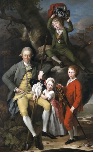 'Henry Knight of Tythegston, (1738-1772) with his children', 1770. Artist: Johan Zoffany.