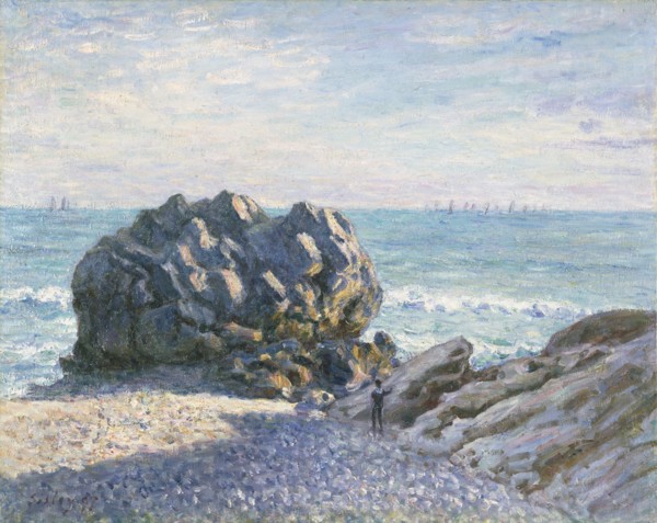'Storr's Rock, Lady's Cove, evening', 1897. Artist: Alfred Sisley.
