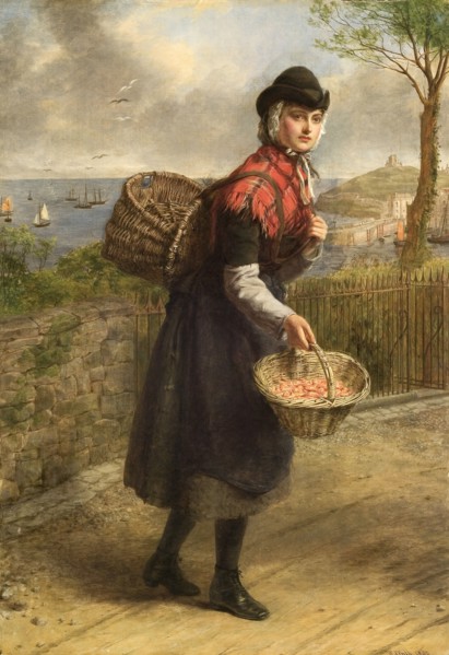 'Tenby prawnseller', 1839-1909. Artist: William Powell Frith.