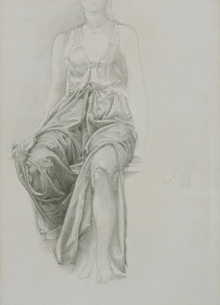 'Drapery study for 'King Cophetua and the beggar maid', c1883. Artist: Edward Burnes-Jones.