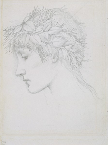 'Head crowned with leaves', 1897. Artists: Sir Edward Coley Burne-Jones, Edward Burnes-Jones.