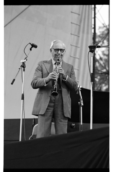 Benny Goodman, Knebworth, 1982.   Artist: Brian O'Connor.
