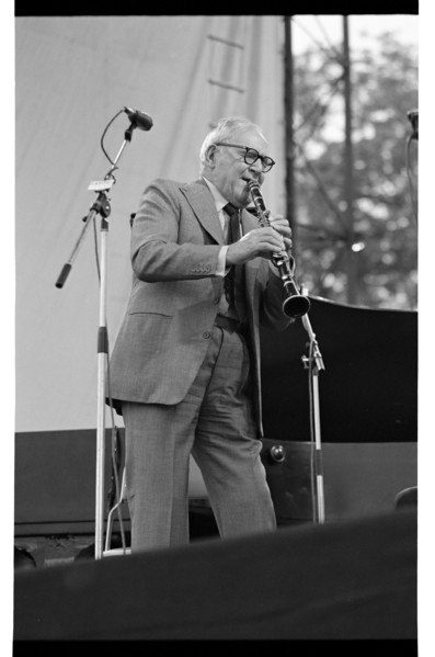 Benny Goodman, Knebworth, 1982.   Artist: Brian O'Connor.