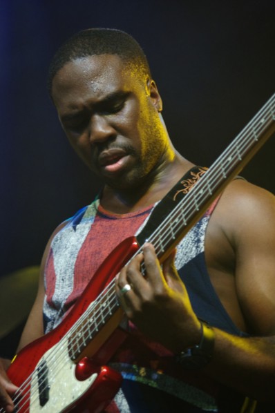 Derrick Hodge, Love Supreme Jazz Festival, Glynde Place, East Sussex, 2014. Artist: Brian O'Connor.