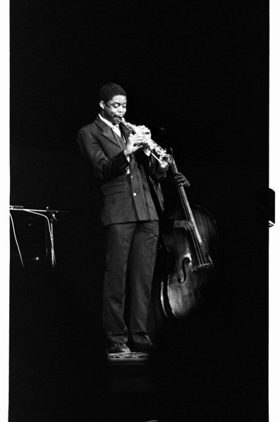 Courtney Pine, Fairfield Halls, Croydon, 1987.   Artist: Brian O'Connor.