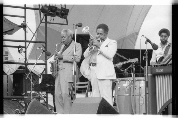 Sonny Stitt and Dizzy Gillespie, Capital Jazz, 1979.   Artist: Brian O'Connor.