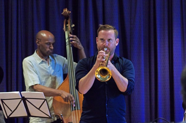Quentin Collins and Larry Bartley, Watermill Jazz Club, Dorking, Surrey, 2015.  Artist: Brian O'Connor.