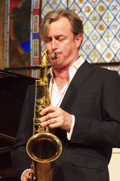 Tommy Smith, Illminster Arts Centre, Illminster, Somerset, 2015. Artist: Brian O'Connor.