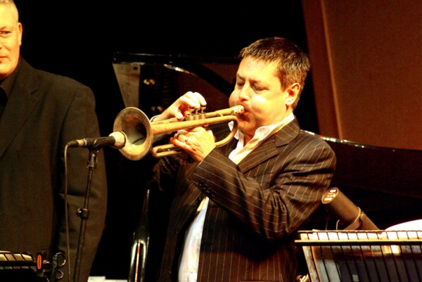 Guy Barker, English jazz trumpeter and composer, Brecon, August 2009. Artist: Brian O'Connor.