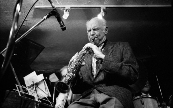 Herb Geller, Bass Clef, London, April 1990. Artist: Brian O'Connor.