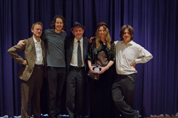 Louisa Jones, D O'Brien, T Gould JM Fagon and E Bleach, Watermill Jazz Club, Dorking, Surrey, 2015. Artist: Brian O'Connor.