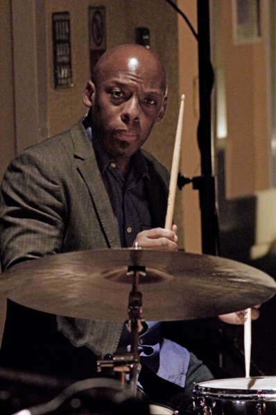 E.J. Strickland, Watermill Jazz Club, Dorking, Surrey, Nov 2015. Artist: Brian O'Connor.