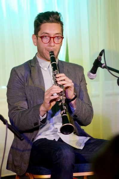 Giacomo Smith, Watermill Jazz Club, Dorking, Surrey, 26th July 2016. Artist: Brian O'Connor.