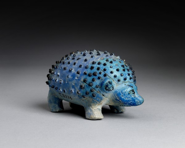 Faience figurine of a hedgehog, Middle Kingdom (c1975 BC-c1640 BC). Artist: Unknown.
