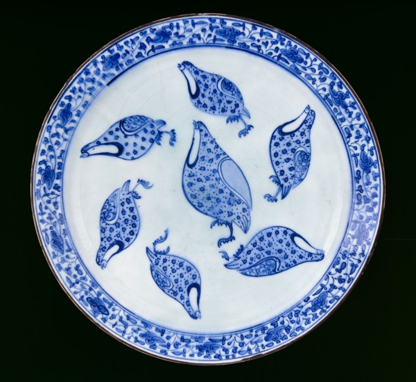 Dish with quails, 17th century - early 18th century. Artist: Unknown.