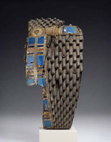 Fragment of a royal wig sculpted in wood, XVIIIth - XIXth Dynasty (c1540 BC-c1190 BC). Artist: Unknown.