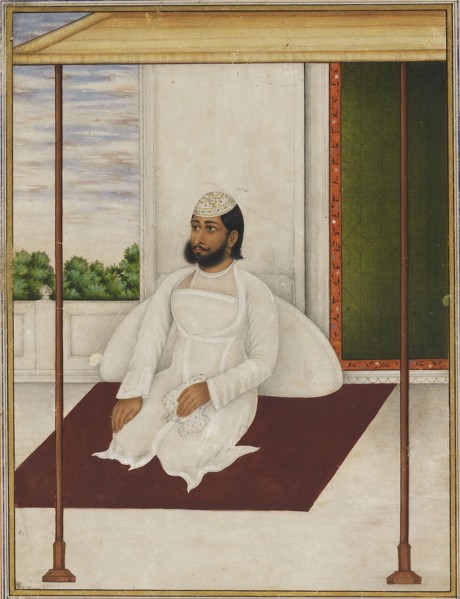 Man in a flowered skull cap, 19th century. Artist: Unknown.