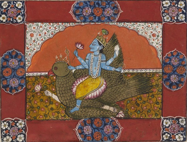 Vishnu on Garuda, early 19th century. Artist: Unknown.
