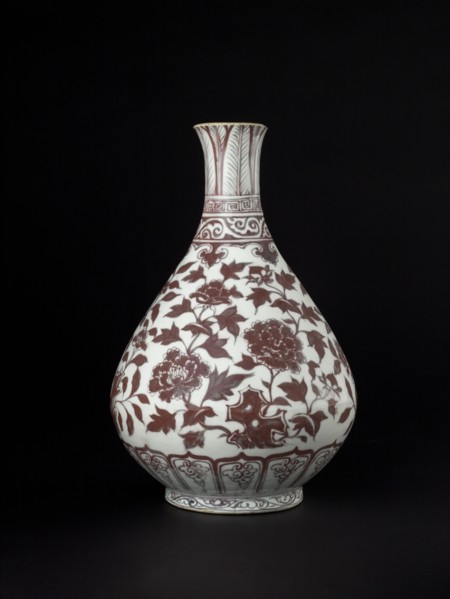 Vase with floral decoration, late 14th century. Artist: Unknown.
