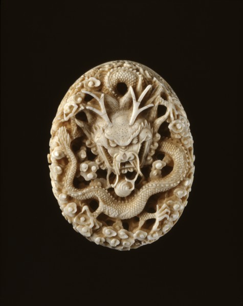 Ivory seal with dragon, 18th century. Artist: Unknown.