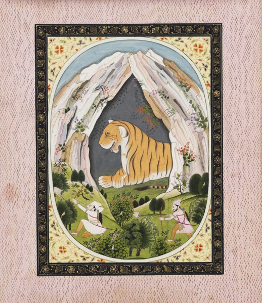 Tiger in a cave, c1810. Artist: Unknown.