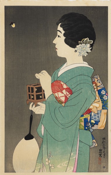 Catching Fireflies (Hotaru gari), 1931. Artist: Shinsui Ito.