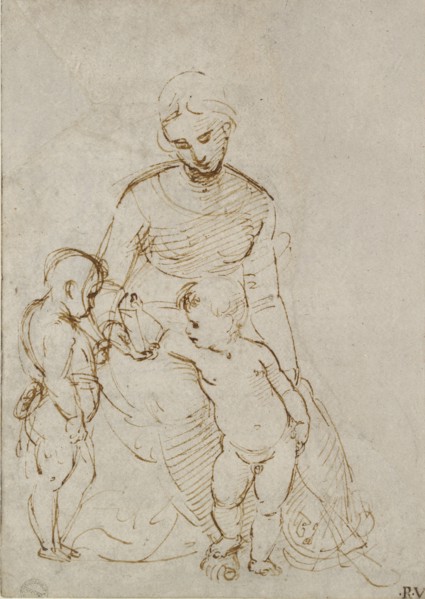 The Virgin and Child with St John, early 16th century. Artist: Raphael.