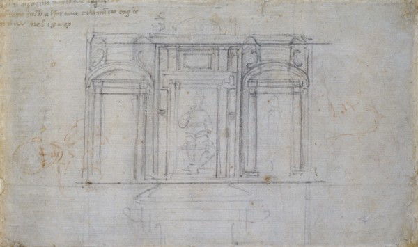 Design for one of the Medici Tombs, early 16th century. Artist: Michelangelo Buonarroti.