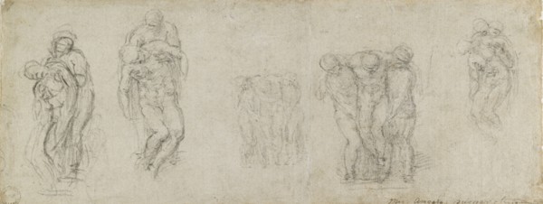 Studies for a Pieta and an Entombment, 16th century. Artist: Michelangelo Buonarroti.