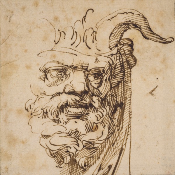 A silvan Mask, 1570-1602. Artist: Agostino Carracci.