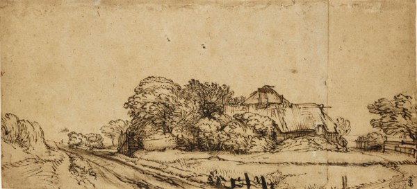 Farm Buildings beside a Road, mid 17th century, Artist: Rembrandt Harmensz van Rijn.