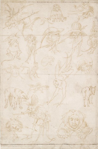 Grotesque Studies, c1500-1520. Artist: Hieronymus Bosch.