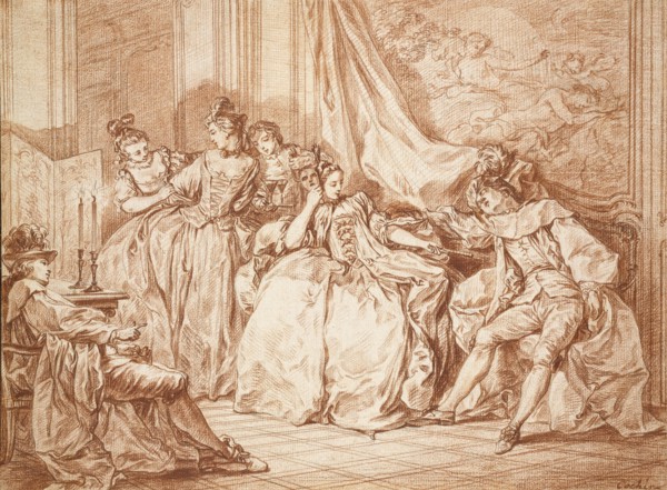 Party of Revellers, 18th century. Artist: Charles Nicolas Cochin.