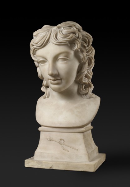 Bust portrait of Prince Henry Lubomirski in the character of Bacchus, c1787. Artist: Anne Seymour Damer.