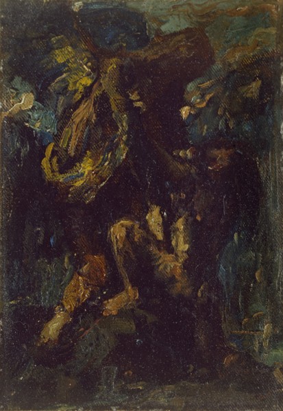 Jacob wrestling with the Angel, 19th century. Artist: Charles S Ricketts.