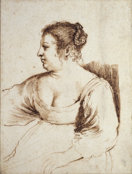 A Woman Seated, 1640-1649. Artist: Guercino.