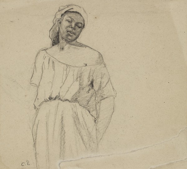 Study of a negress, c1860. Artist: Camille Pissarro.