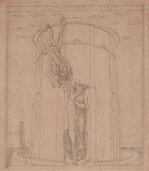 The Labyrinth in which the twiformed Bull was Stalled, late 19th century. Artist: Charles S Ricketts.